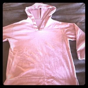 Light pink velour hoodie